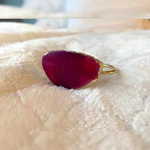 Geode Agate Slice Boho Gold bracelet